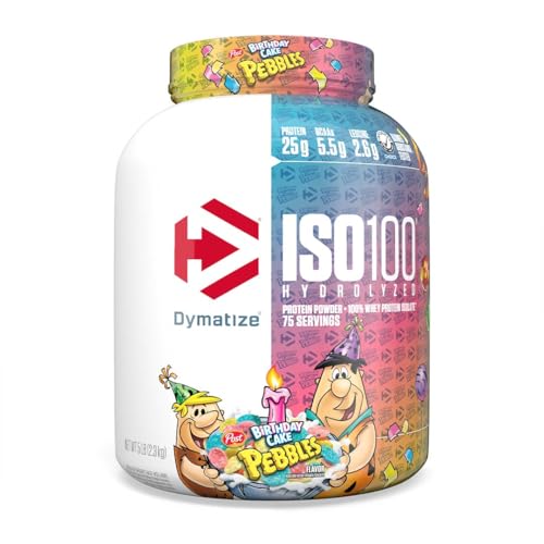 Dymatize x Fruity Pebbles ISO100 Whey Protein Powder, 25g Protein, 20 Servings N7653