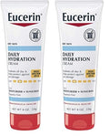 Eucerin Daily Hydration Broad Spectrum SPF 30 Sunscreen Body Cream for Dry Skin, 8 Oz Tube (Pack of 2)