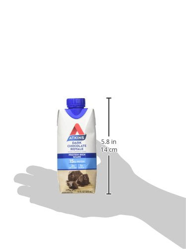 Atkins Creamy Milk Chocolate PLUS Protein Shake, 30g Protein, 12 Count Z1448