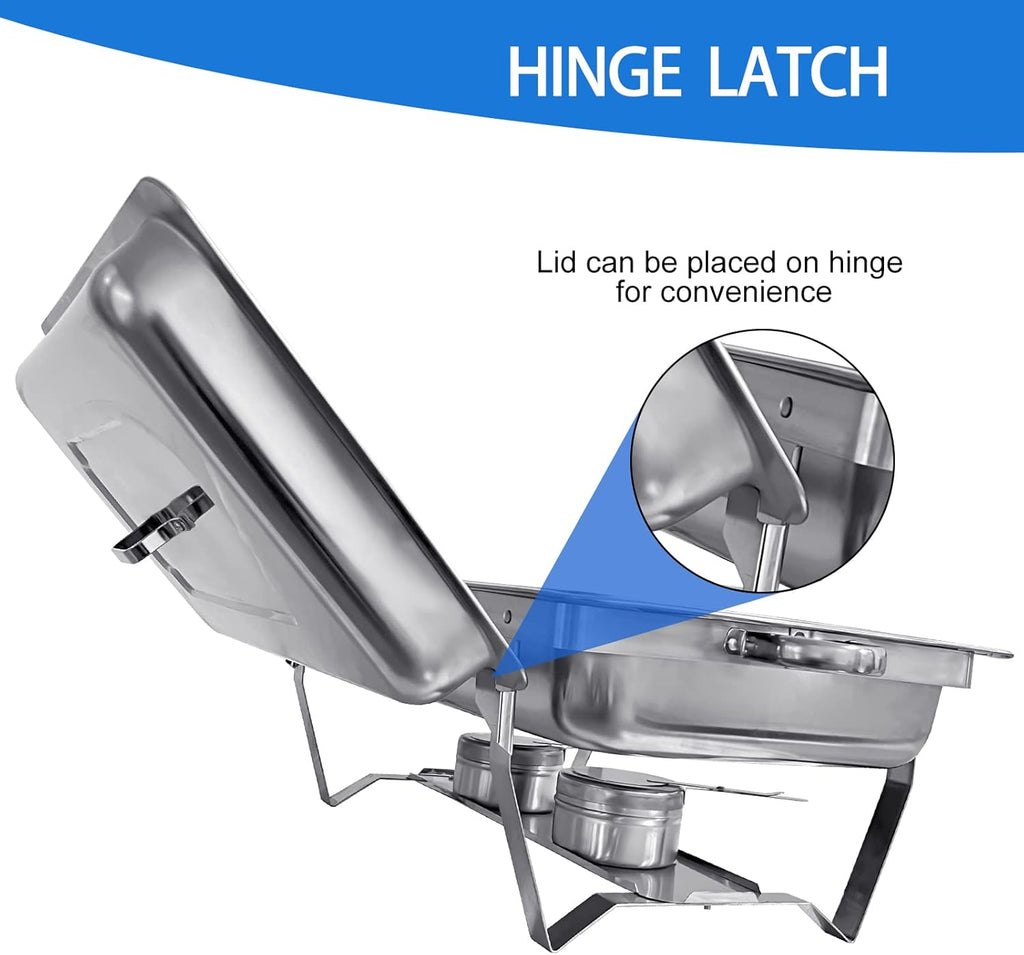 Chafing Dish Buffet Set 4 Pack 8QT Half Size Food Warmer Chafer I960957