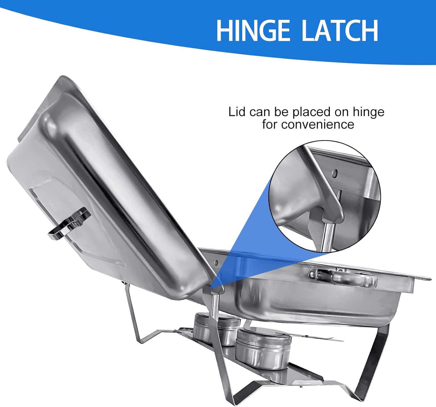 Chafing Dish Buffet Set 4 Pack 8QT Half Size Food Warmer Chafer I960957