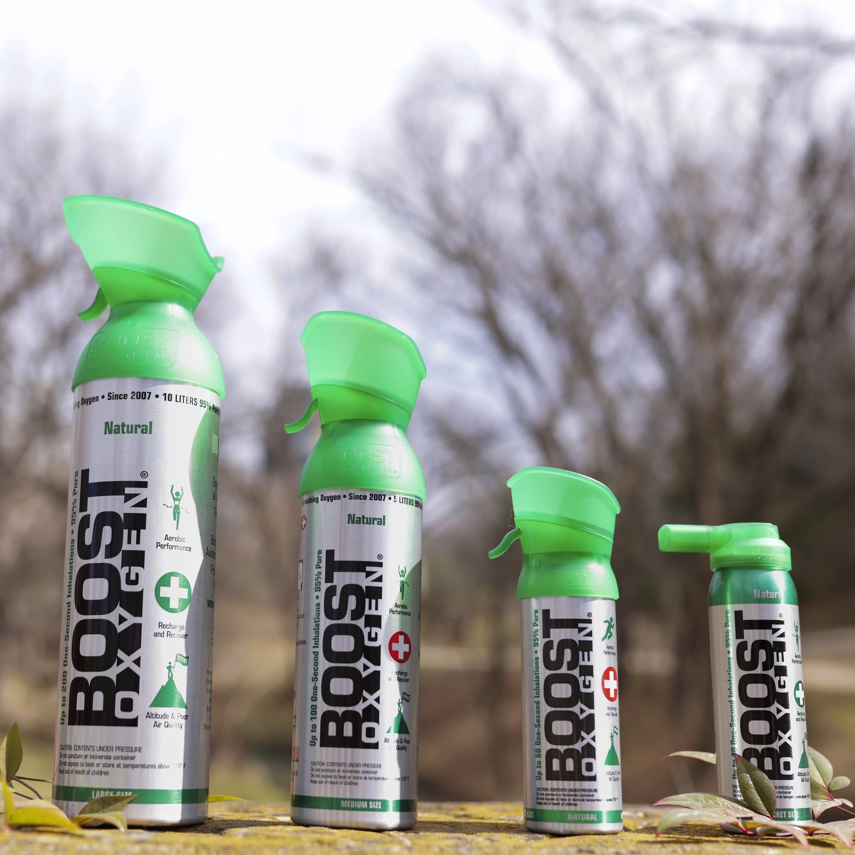 Boost Oxygen Natural Portable 5 Liter Pure Oxygen Canister, Flavorless 2 Pack T12693