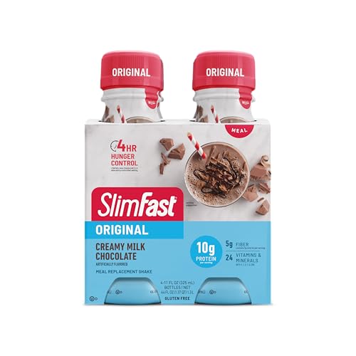 SlimFast Meal Replacement Shake, Creamy Milk Chocolate, 11 Fl Oz, 12 Count Q3335