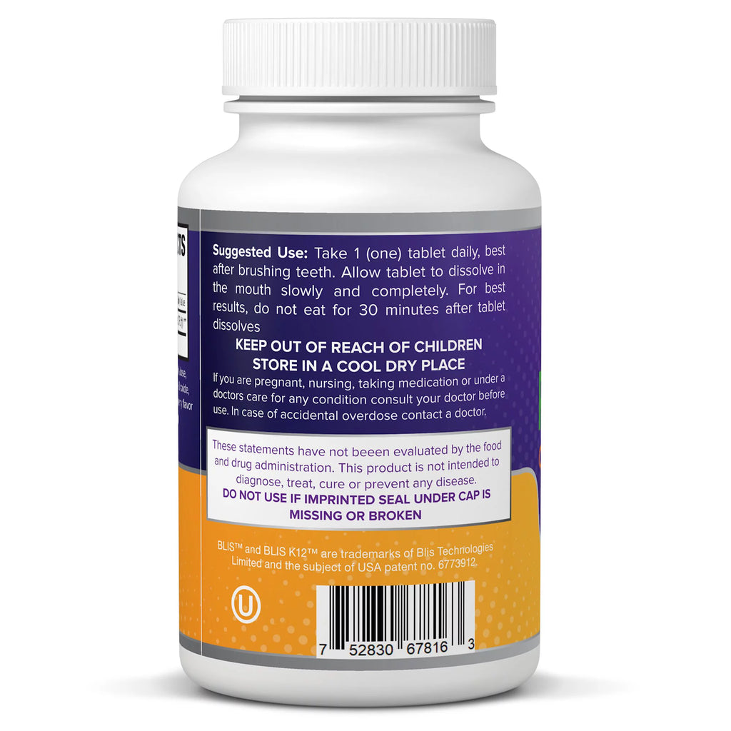BLIS K12 Oral Probiotic Dissolvable Tablets, Dairy Free O1922