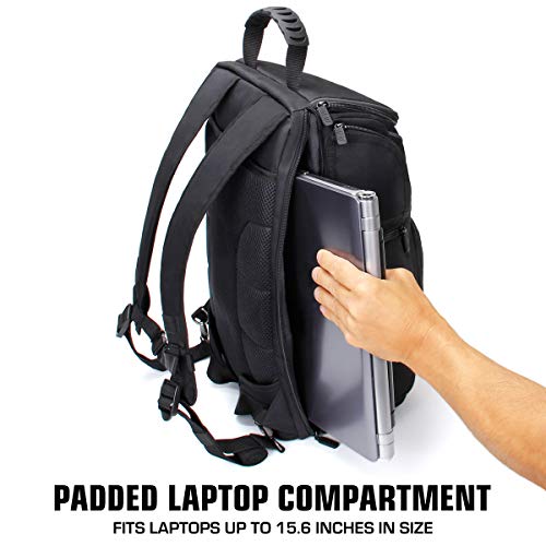 USA Gear DSLR Camera Backpack Case 15.6 inch Laptop Compartment Green L3340