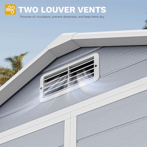DWVO 6x4 FT Resin Storage Shed with Lockable Door and Window T823