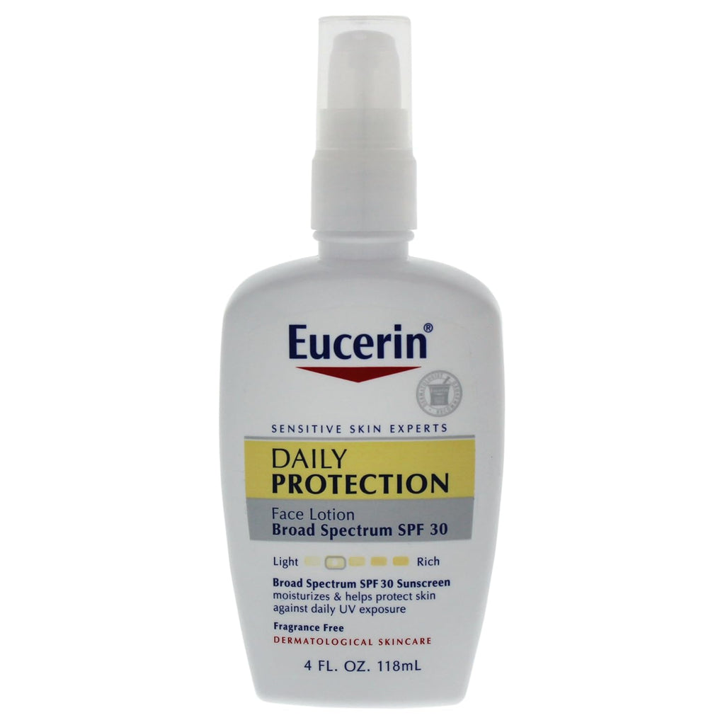 Eucerin Daily Protection Moisturizing Face Lotion, SPF 30 4 fl oz (118 ml) (Pack of 2)