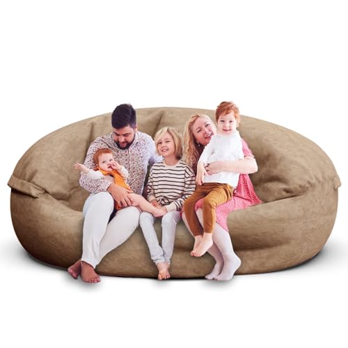 Bean Bag Chair for Adults 3FT, Soft Removable Cover, Light Gray M535251