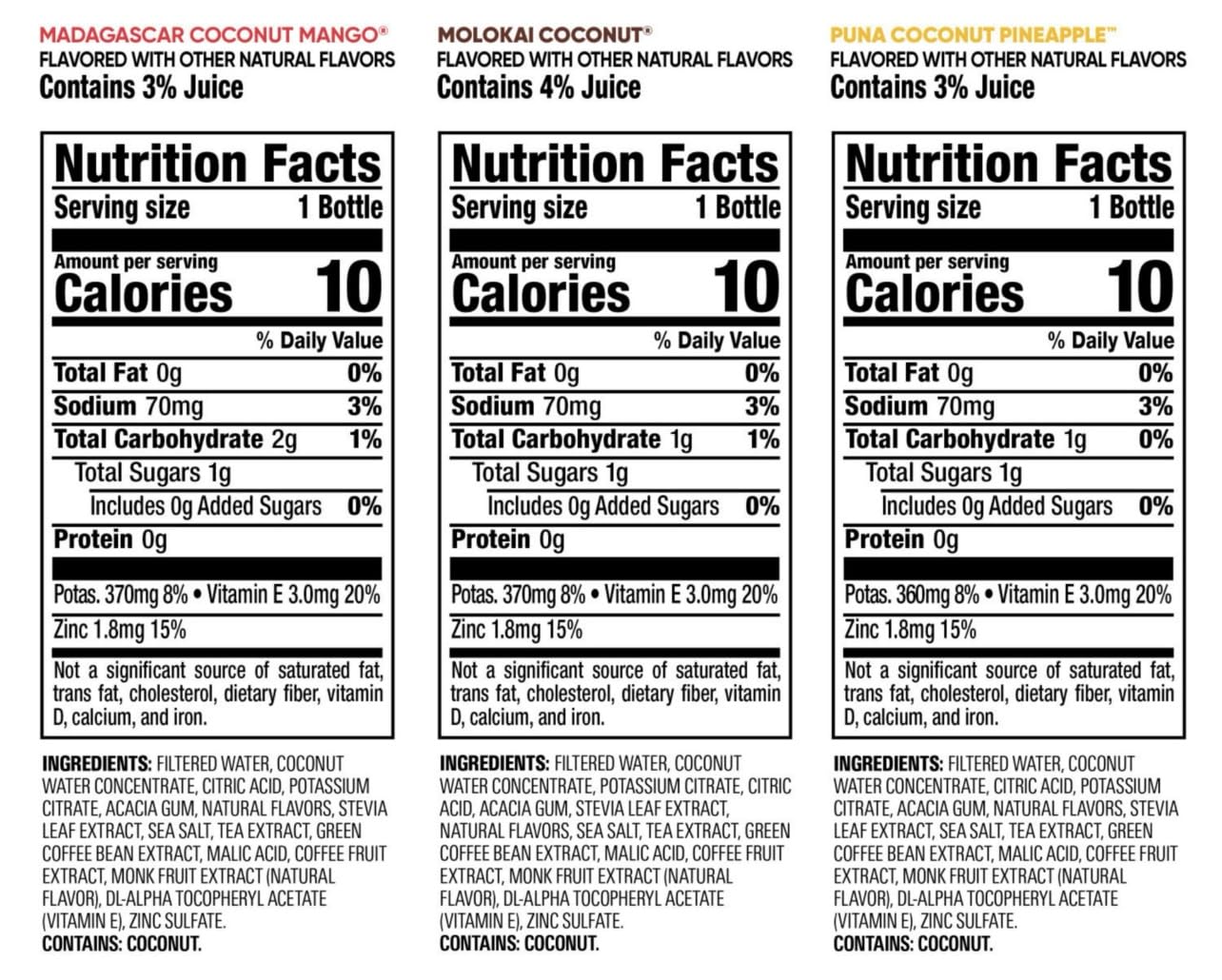 Bai Cocofusions Antioxidant Infusion Coconut Drink Variety Pack, 15 Pack (18 oz.) H325