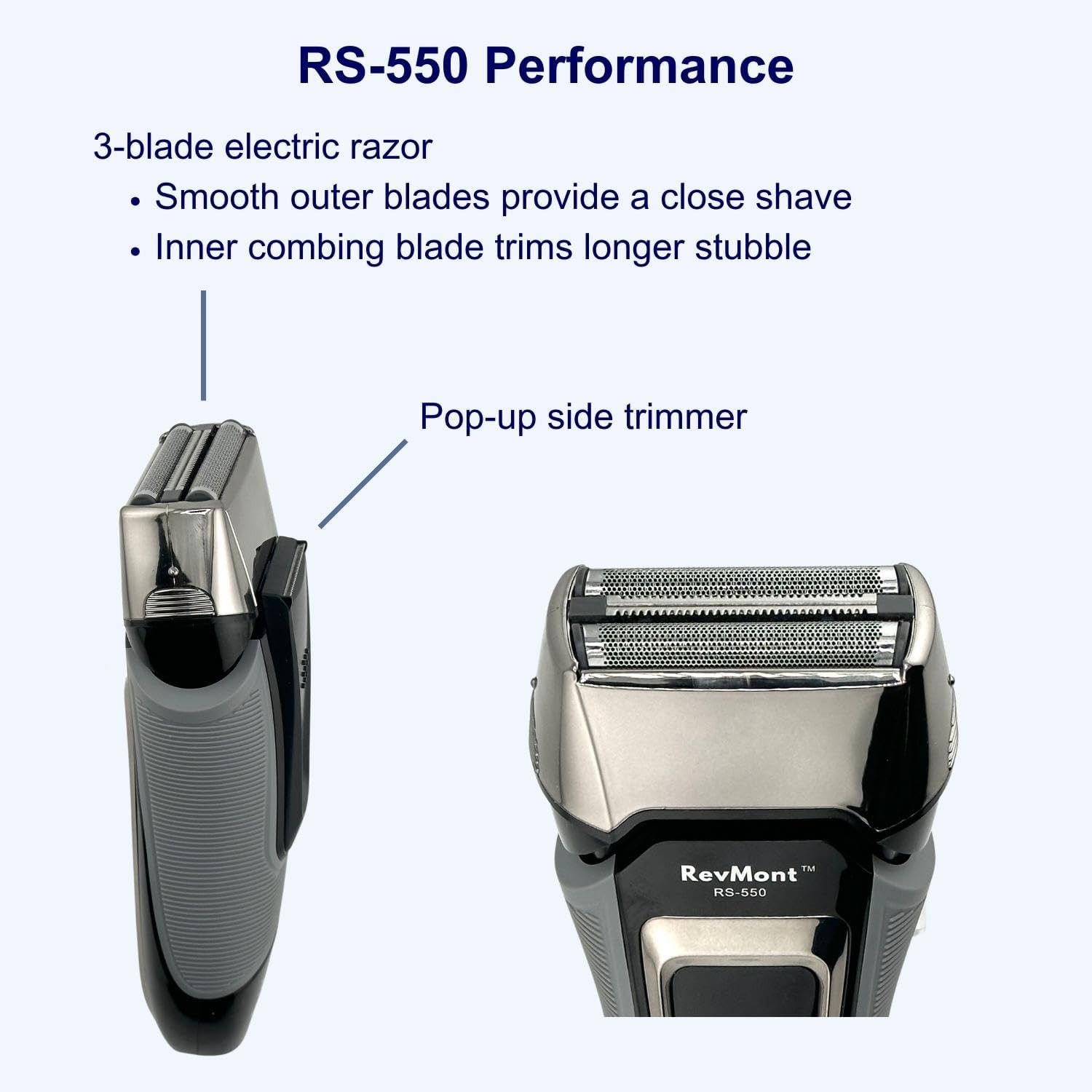 RS-550 Rechargeable Electric Shaver for Men, IPX7 Waterproof, Pivoting Head E52986