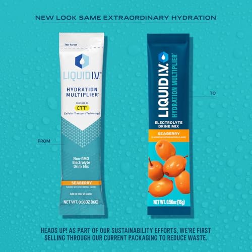 Liquid I.V. Hydration Multiplier Lemon Lime Electrolyte Powder Drink Mix, 16 Servings K2401