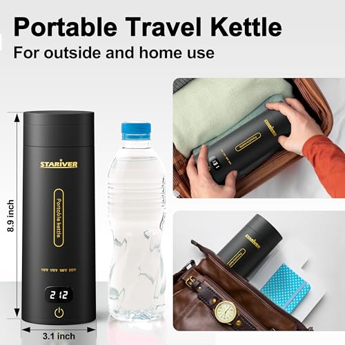 Portable Electric Kettle, 304 Stainless Steel, Auto Shut-Off F214