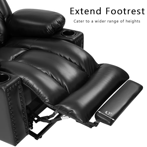Large Power Lift Chair Recliner for Elderly with Heat and Massage, Dark Brown W500