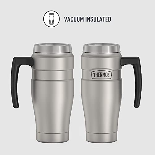 THERMOS Stainless King Vacuum-Insulated Travel Mug, 16 oz, Matte Stainless Steel R1172