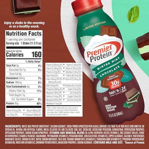 Premier Protein Shake Café Latte, 30g Protein, 11.5 fl oz, 12 Pack B4466