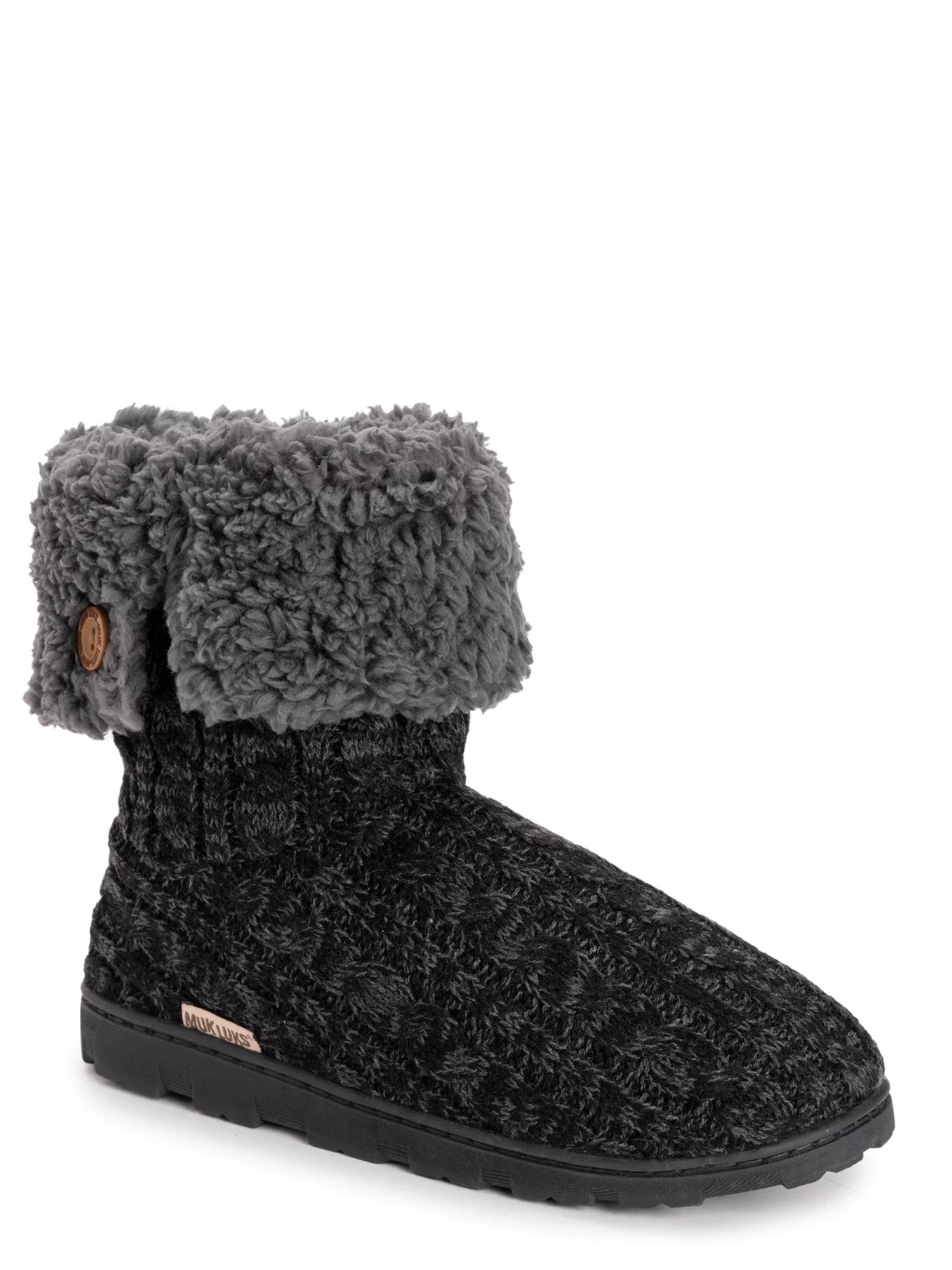 Muk Luks Women's Tall Knit Foldover Slipper Boot J531909
