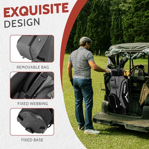 14-Way Golf Cart Bag Pro with Full Length Divider Top and Rain Cover S779890