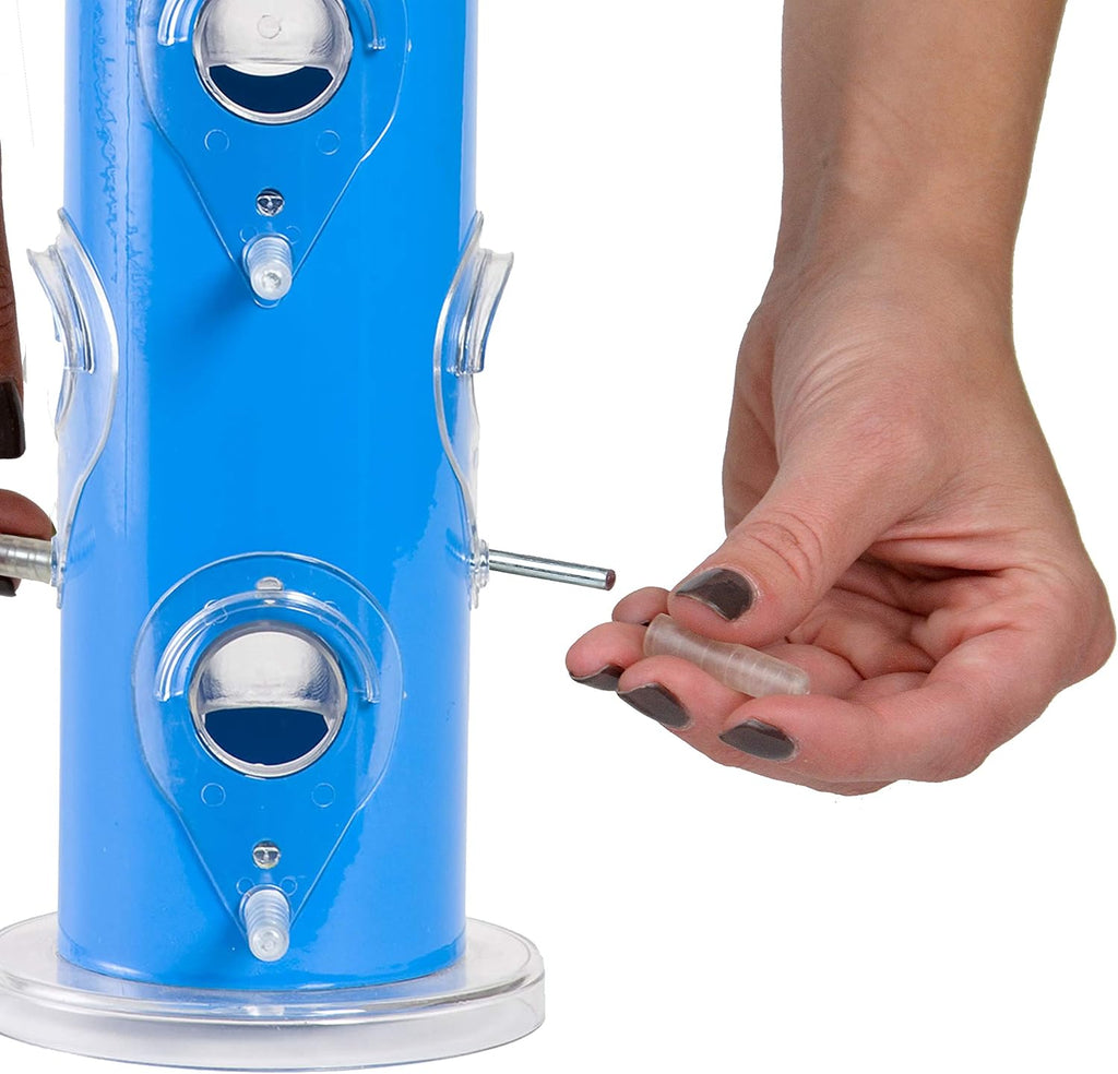 Perky-Pet 391 Metal Tube Wild Bird Feeder, Blue W4187