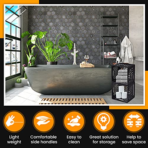 Black Milk Crate 11" x 13" x 13", Pack of 2 O255