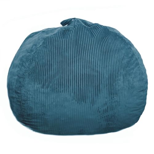 Faux Fur Bean Bag Chair for Adults with Filling, Blue J1419