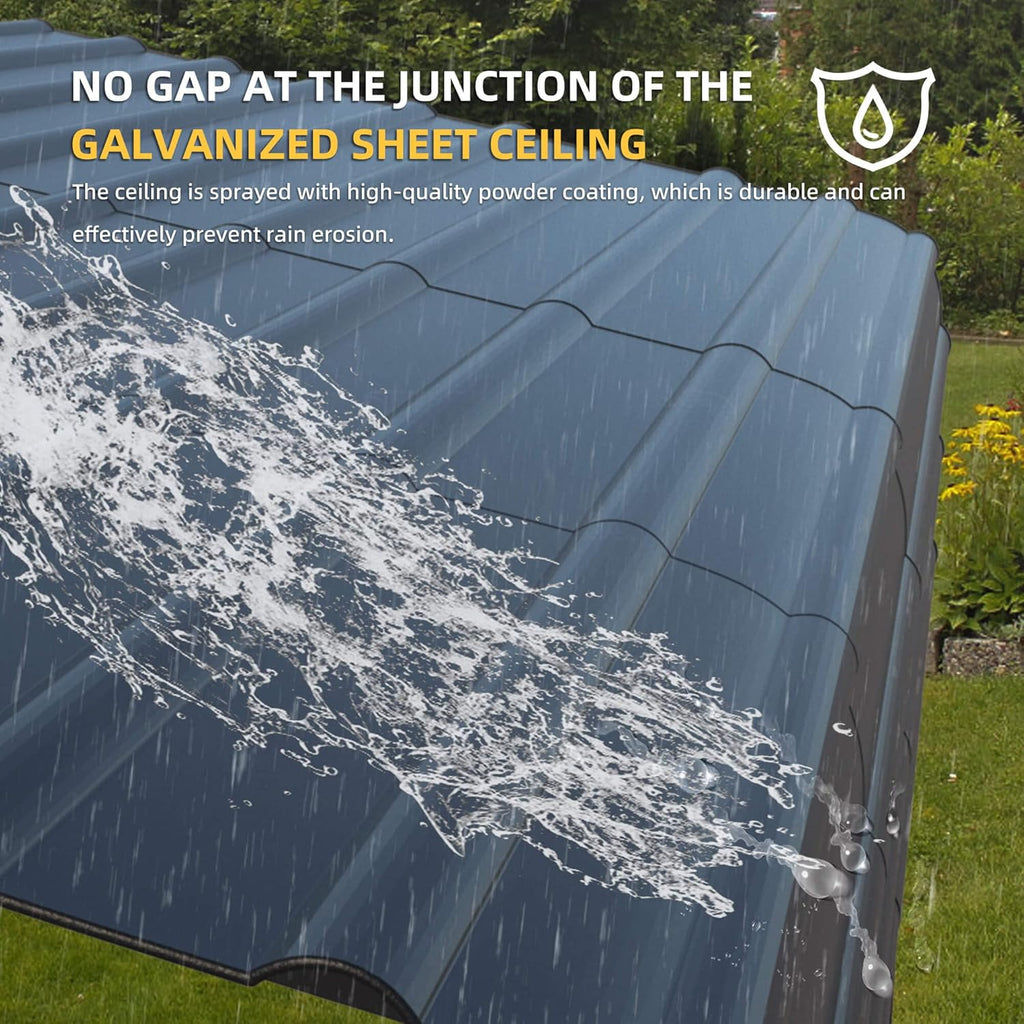 MELLCOM 12 x 20 ft Carport with Galvanized Steel Roof W82817