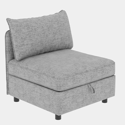 Oversized Modular Sectional Sofa with Movable Ottomans, U-Shaped Chenille J2923