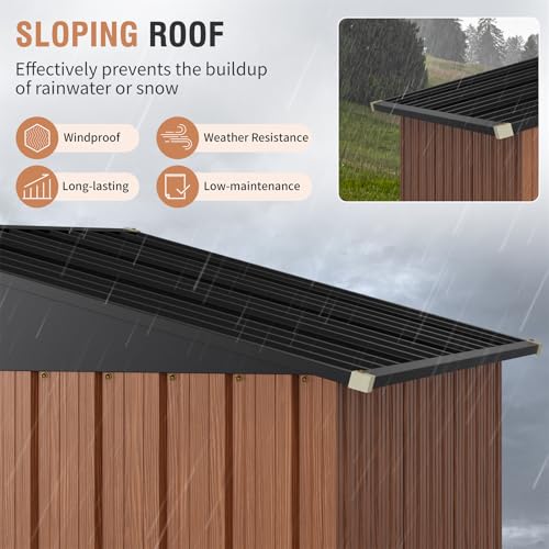 Outdoor Storage Shed 5x3 Ft Metal Steel with Lockable Door N4246