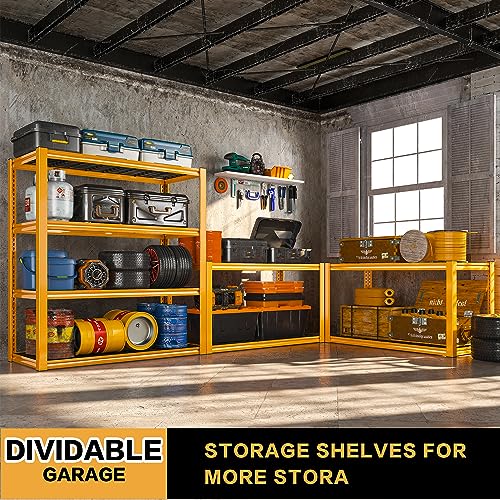 REIBII 40" W Garage Shelving 4-Tier Heavy Duty Adjustable Metal Shelves G342