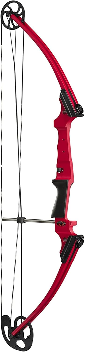 Genesis Archery Compound Bow Adjustable Draw Length 15-30in Draw Weight 10-20lbs Right-Handed Red 2 Pack G8178