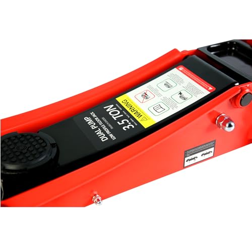 Pvillez Floor Jack, Heavy Duty Hydraulic Low Profile Steel Racing Jack, 2 Ton Capacity Blue H10635