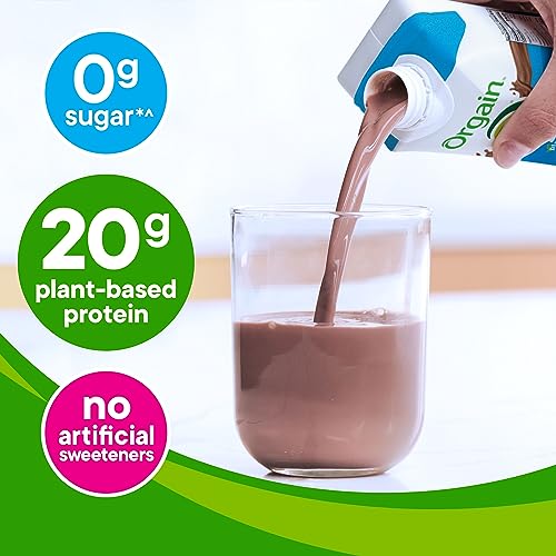 Orgain Organic Vegan Protein Shake, Creamy Chocolate, 20g Plant Protein, 11 Fl Oz (Pack of 12) I985053