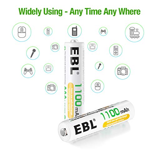 EBL AAA Rechargeable Batteries 24 Counts, Ni-MH 1100mAh A21919