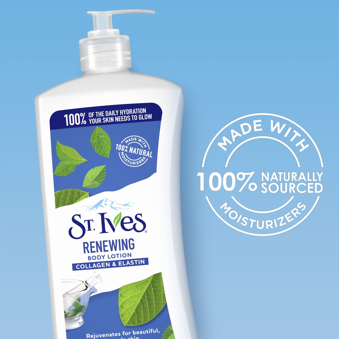 St. Ives Renewing Hand & Body Lotion with Pump, Collagen Elastin, 21 fl oz, 4 Pack D282