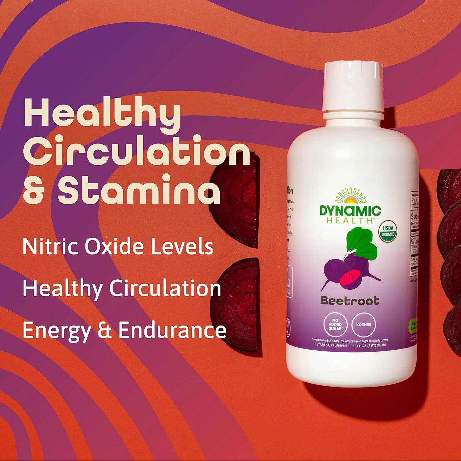 Dynamic Health Organic Beetroot Juice Concentrate Dietary Supplement, 32 oz X79171