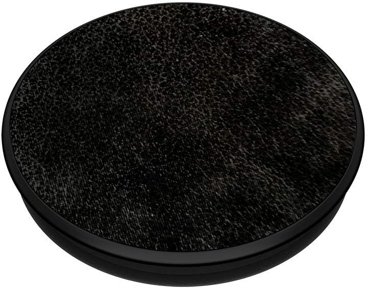 PopSockets PopGrip Expanding Stand with Swappable Top for Phones & Tablets - Black Vegan Leather R518