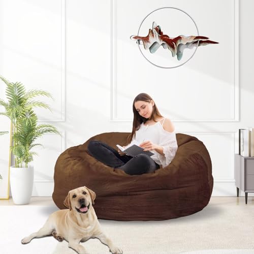 Bean Bag Chair for Adults 3FT, Soft Removable Cover, Light Gray M535251