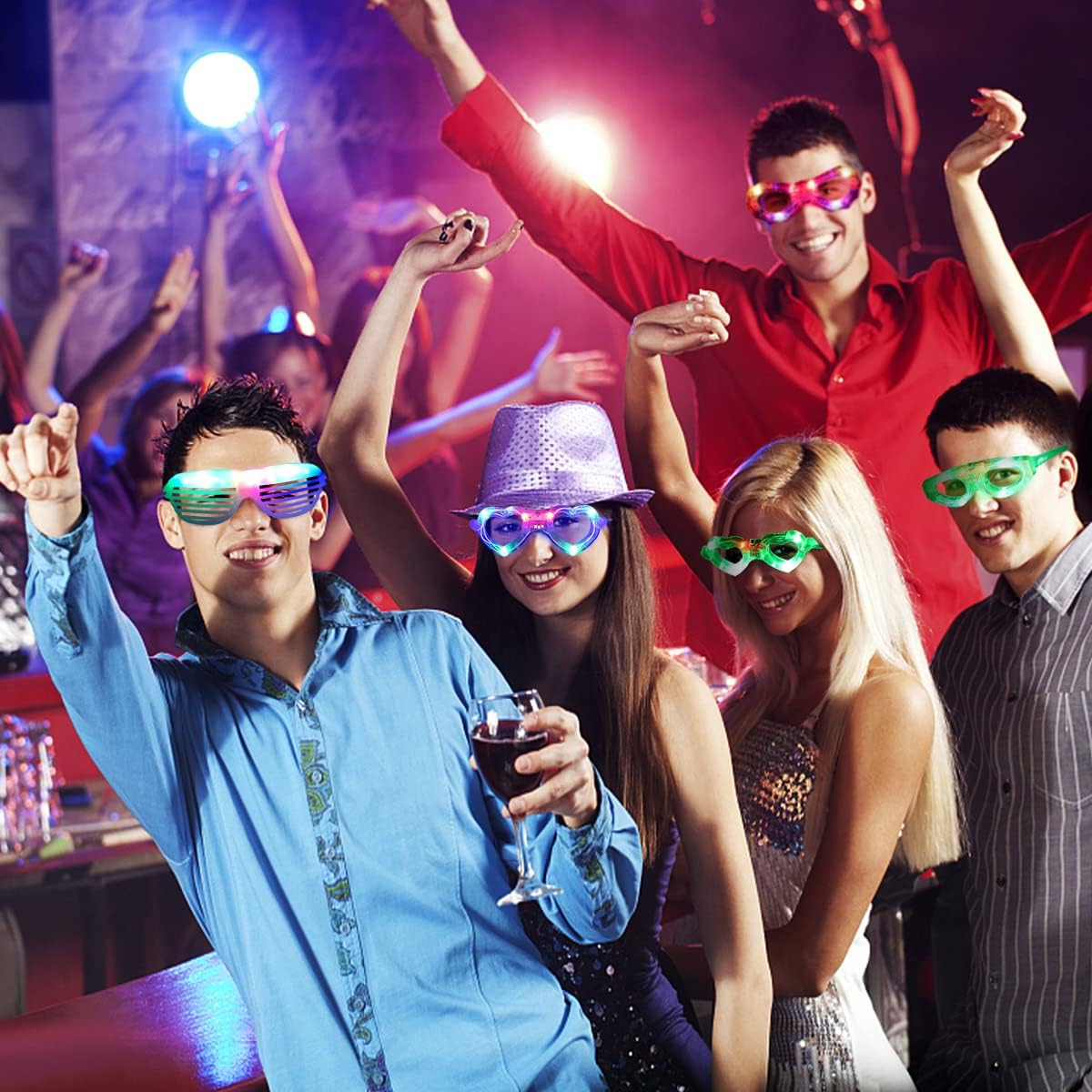 LED Glow Glasses for Party Favors Kids Adults N3937