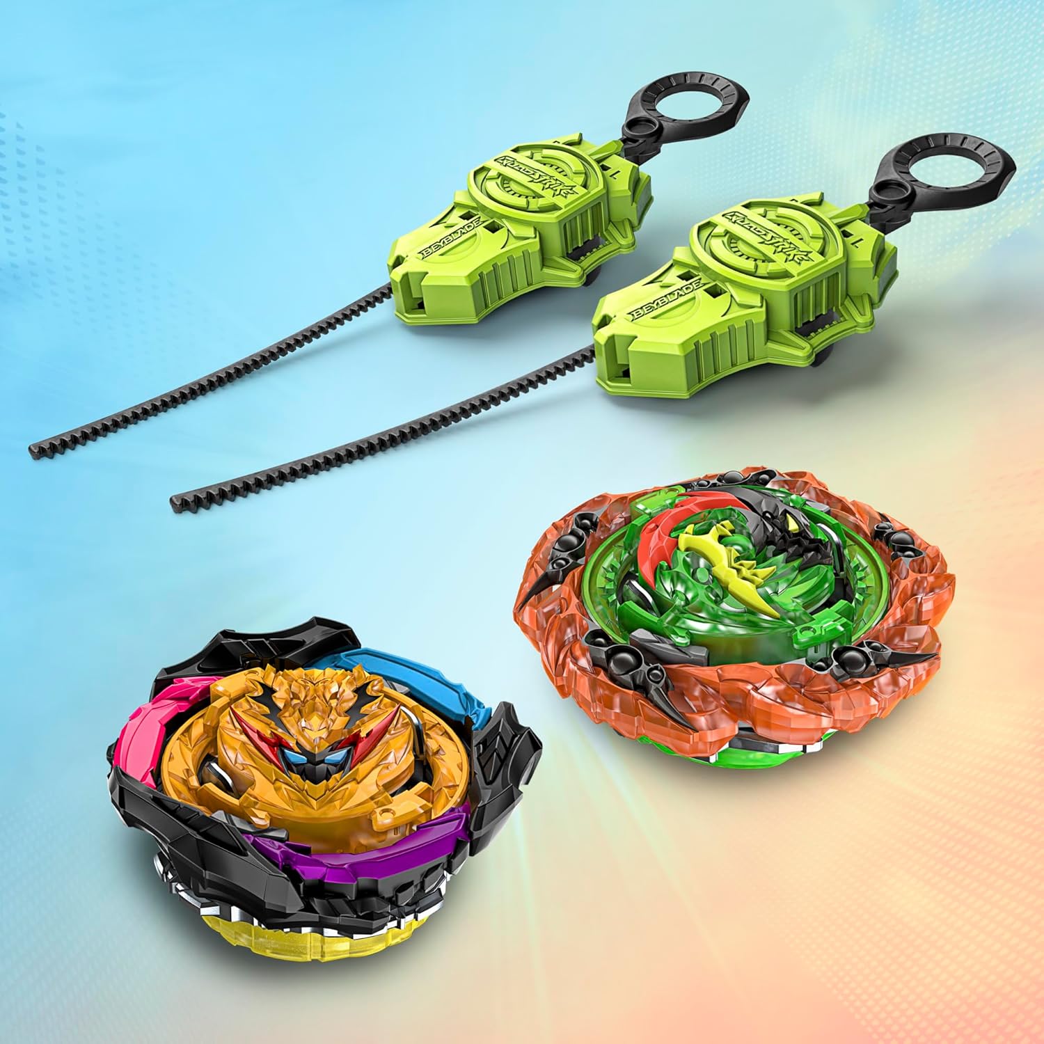 BEYBLADE Burst QuadStrike Light Ignite Battle Set Stadium with 2 Tops and 2 Launchers H83919