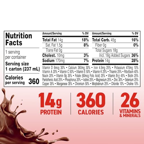 BOOST Plus Nutritional Drink, Rich Chocolate, 8 fl oz, 24 Pack N58514