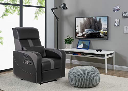 X Rocker Gamma Recliner Gaming Chair with Bluetooth Audio and Footrest, Black L57269
