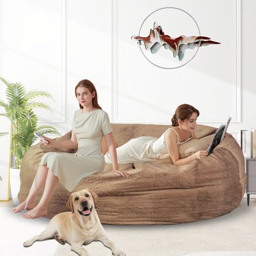 Bean Bag Chair for Adults 3FT, Soft Removable Cover, Light Gray M535251