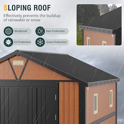 Outdoor Storage Shed 5x3 Ft Metal Steel with Lockable Door N4246