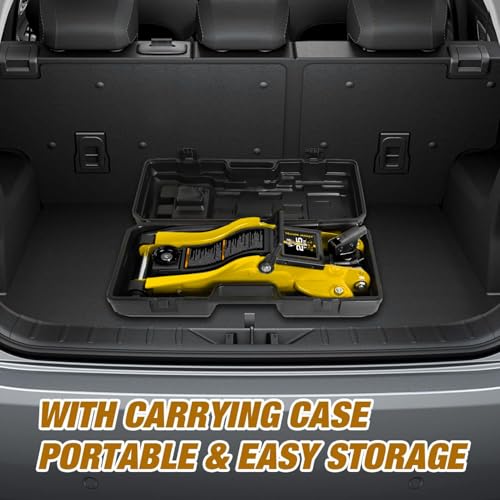 YELLOW JACKET 2.5 Ton Trolley Jack with Carrying Case, 5500 lb Capacity N593266