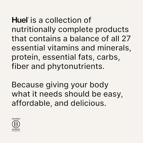 Huel Ready-to-Drink Chocolate Meal Replacement, 20g Protein, 16.9 Fl Oz (12 Pack) D52742