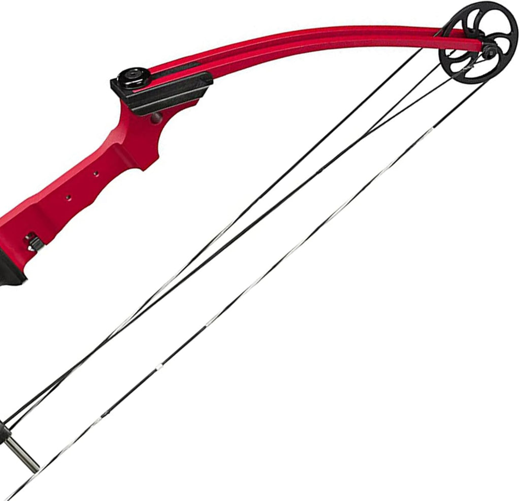 Genesis Archery Compound Bow Kit, Adjustable Draw Length & Weight, Left-Handed, Red O137209
