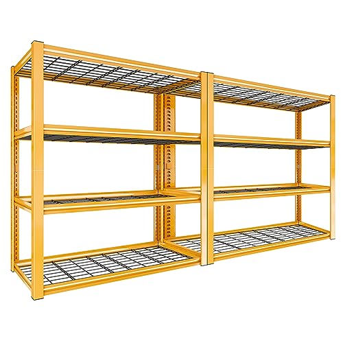 REIBII 40" W Garage Shelving 4-Tier Heavy Duty Adjustable Metal Shelves G342