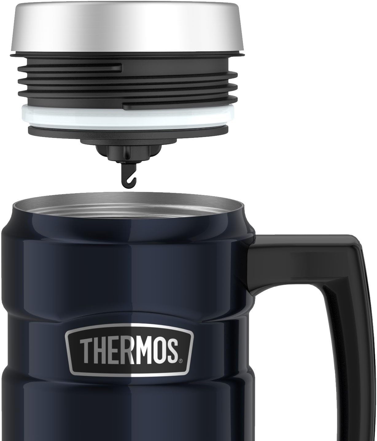 THERMOS Stainless King Vacuum-Insulated Travel Mug, 16 oz, Blue V489