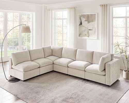 Modular Sectional Sofa with Ottoman for Small Apartments U669203
