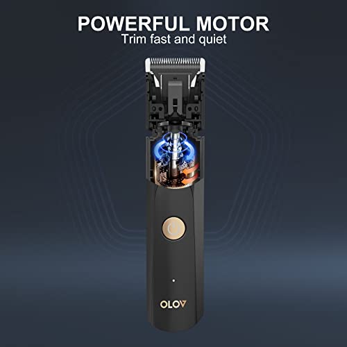 OLOV Electric Body Hair Trimmer for Men with Ceramic Blade, USB Recharge Dock G2443
