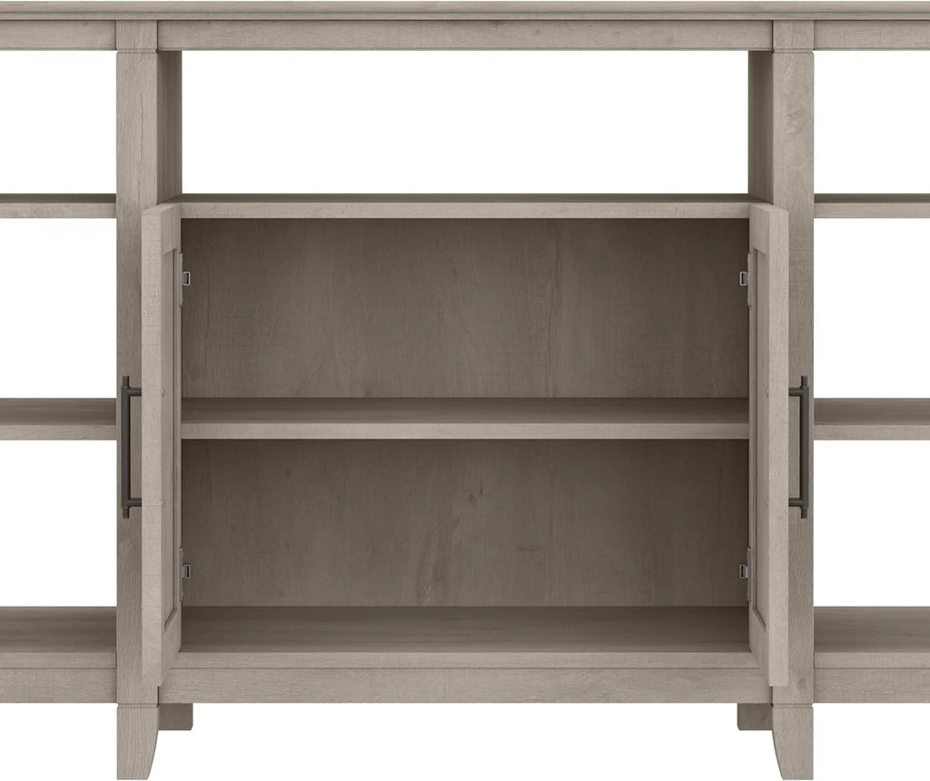 Key West Tall Stand for 65 Inch TV, Farmhouse Entertainment Center, Washed Gray F7941
